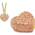 thumbnail image 3 of Fashion Bejeweled Butterfly Kisses Pink Heart Trinket Box (2.5 X 2.5) Made In China bj4006, 3 of 5