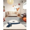 thumbnail image 3 of Unique Loom Whimsy Kids Collection Area Rug - Snowman (5' 3" x 8' Rectangle Gray/Ivory), 3 of 9