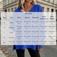 thumbnail image 3 of aohooy Women's Oversized Sweatshirt Fall Loose Pullover V Neck Long Sleeve Side Slit Top for Travel School Going Out Daily Wear Blue,XL, 3 of 8