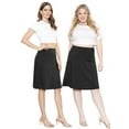 thumbnail image 2 of Stretch Is Comfort Women's Ultra Flex A-Line Knee Length Skirt | Adult Small- 3x, 2 of 7