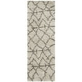 thumbnail image 4 of SAFAVIEH Belize Leann Abstract Plush Shag Runner Rug, Taupe/Grey, 2'3" x 7', 4 of 7