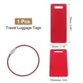 thumbnail image 2 of Uxcell Travel Luggage Tags for Suitcases, 1Pcs 3" x 1.2" Aluminum Metal Luggage Tags with Strap, Personalized Bag Tags (Red), 2 of 6