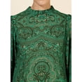 thumbnail image 7 of Janasya Women's Green Georgette Digital Printed Regular Top, 7 of 7