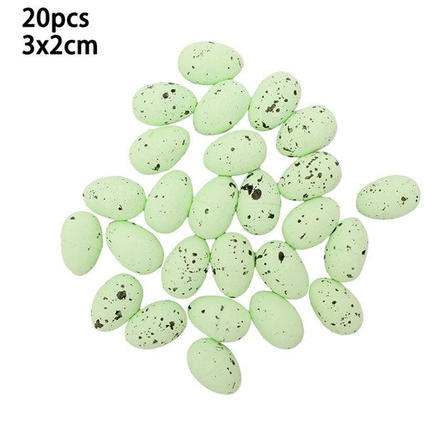 Juego de huevos de plástico de espuma de Pascua, corona de ratán artesanal, feliz conejo de pascua, artesanía colorida, regalo para niños, decoración de fiesta en casa, 1 Juego