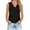Black, variant on ‌FDGIU Women's Linen Crop Tank Tops - V Neck Sleeveless Blouse (Summer Pleated Business Casual) Solid Color