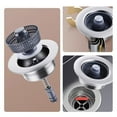 thumbnail image 3 of Stainless Steel Kitchen Drain Strainer and Stopper Combo Protector Set for Standard Drains, 3 of 5
