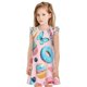 thumbnail image 1 of Balery Cupcakes and Donuts Camisón de princesa para niñas, pijama de algodón con mangas abullonadas, suave y bonito.-XX-Large, 1 of 6