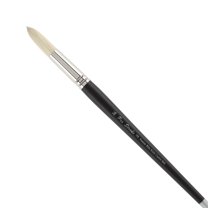 Creative Mark Pro Stroke Premium White Chungking Hog Bristle Artist Paint Brush - Round # 16 - Natural Bristle Brush w/ Great Control Suitable for Oils, Watercolors, Acrylics, Alkyds, Caseins