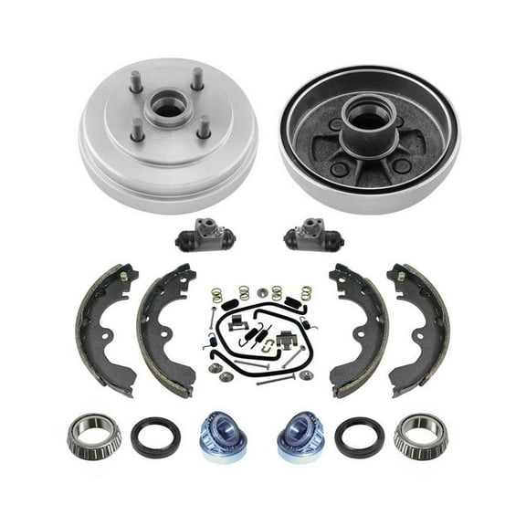 Rear Drums Brake Shoes Spring Kit Wheel Bearings 12pc for Toyota Tercel 91-92