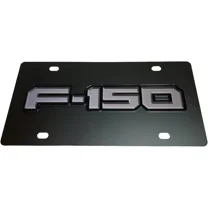 Ford F-150 3D Stealth Matte Monochromatic Black License Plate Official Licensed