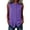 *Purple, variant on ClodeEU Women's Stand Collar Sleeveless Button Down Blouse,Casual Solid Color Linen Blend Tank Top Light Blue,Women's Plus L