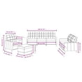 thumbnail image 4 of vidaXL 4 Piece Sofa Set with Cushions Dark Grey Fabric, 4 of 5