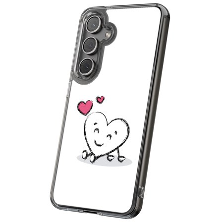 For Samsung Galaxy S21 Plus, Hybrid Clear, Heart 2 Print, USA