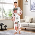 thumbnail image 4 of Strawberry Tea Adult Onesie Pajamas Slim Fit Christmas One Piece Suit Pjs for Women and Men Hooded Zipper, 4 of 7