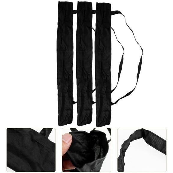 Worgeous 3pcs Umbrella Carrying Case Durable Polyester for Office Black