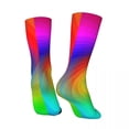 thumbnail image 4 of Swirl Art Socks Colorful Tie Dye Leisure Stockings Winter Anti Skid Women Men Socks High, 4 of 7