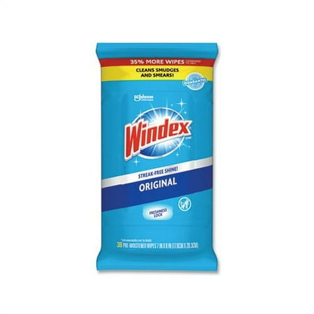 Glass and Surface Wet Wipe Cloth, 7 x 8, 38/Pack