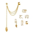 thumbnail image 1 of Pendientes con clip para la oreja jinwen 7 piezas oro, 1 of 8
