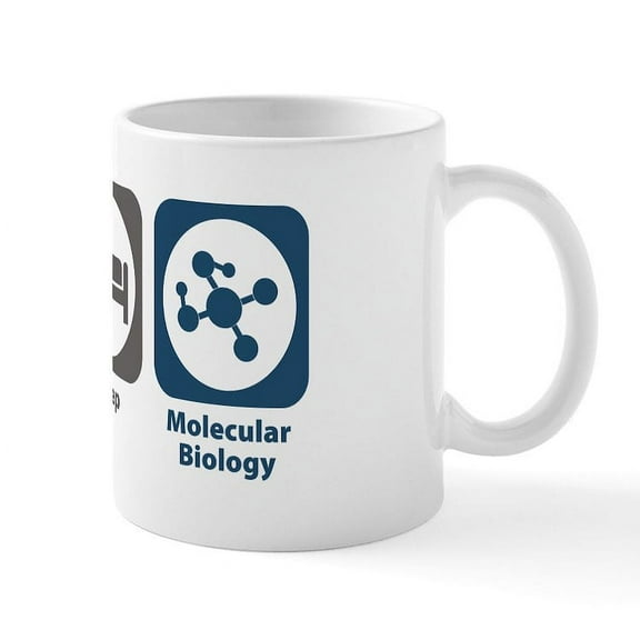 CafePress - Eat Sleep Molecular Biology Mug - 11 oz Ceramic Mug - Novelty Coffee Tea Cup