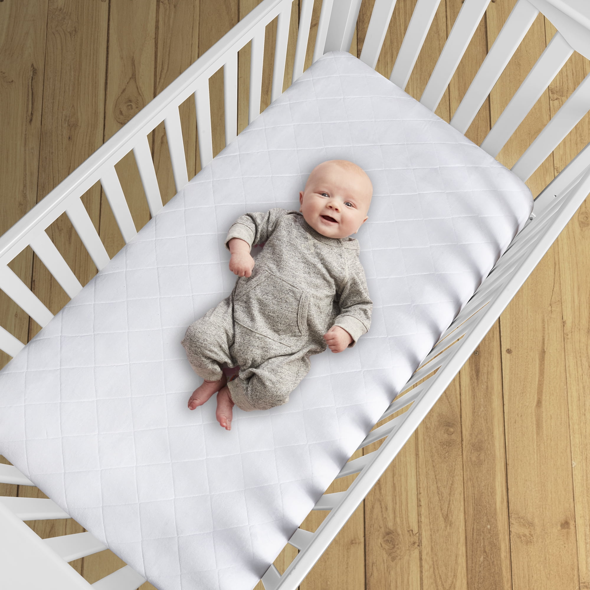 BreathableBaby Max Comfort Waterproof Crib Mattress Pad – White