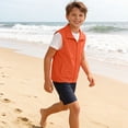 thumbnail image 5 of Jalioing Toddler Kids Outdoor Vest Boys Girls Solid Color Zip Up Collared Vest Casual Summer Travelling Vest with Pocket, 5 of 8