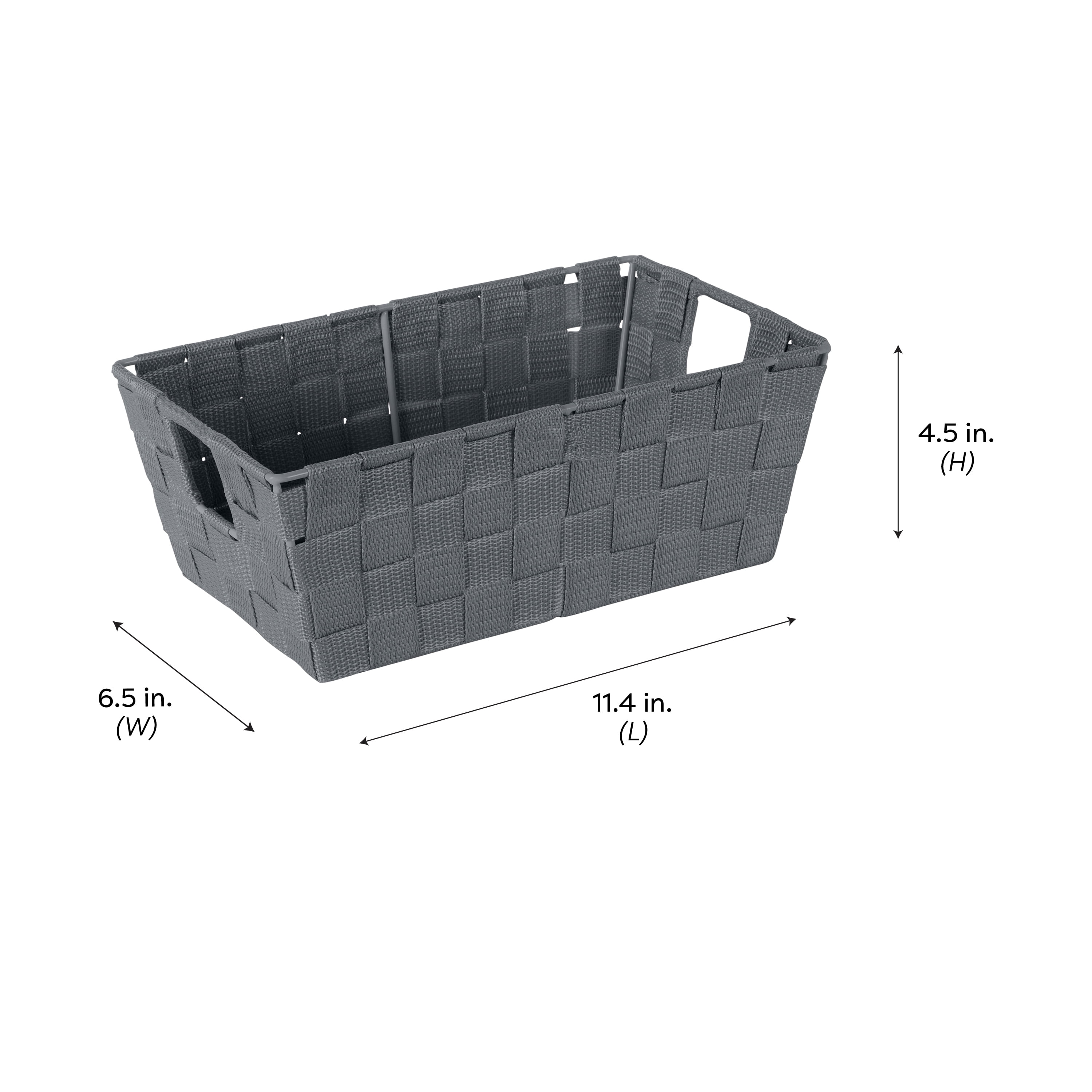 Simplify Fabric Storage Basket in Grey