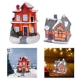 thumbnail image 1 of +Christmas Scene Village Figurine Collection for Table Sill Decoration Gold , StyleE, one Macarena Casa de miniaturas, 1 of 8