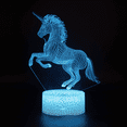 thumbnail image 4 of Lámpara de escritorio 3D de la serie Unicorn, lámpara LED, regalos creativos, luz nocturna visual tridimensional colorida, 4 of 5