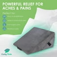 thumbnail image 2 of Cushy Form Wedge Pillows for Sleeping, Multipurpose Memory Foam Bed - Grey--, 2 of 5