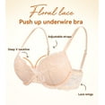 thumbnail image 3 of Curyon Women's Push Up Bra Underwire Plunge Padding Add Cups Support Lace Bras,38B, 3 of 7