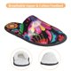thumbnail image 3 of Fotbe Colorful Floral Embroidery Mexican Pantuflas Peludas para Mujer con Estampado, Zapatillas de Peluche, Zapatos de Invierno para Casa, Uso Interior y Exterior-Medium, 3 of 8