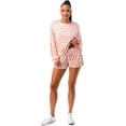 thumbnail image 4 of Mint Plus Pink - Women's Two Piece Outfits Pajama Set | Long Sleeve Shirt and Elastic Shorts Pant Lounge Set with Pocket | Made in USA | Drawstring Neck Style | Sizes S to XXL, 4 of 4