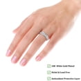 thumbnail image 5 of APSVO S925 Sterling Silver Plated Rings for Women CZ Eternity Promise Wedding Band Engagement Rings Birthday Graduation Mothers Day Jewelry Gifts Her Mom Girlfriend Wife Female Adults Teen Ideas, 5 of 7