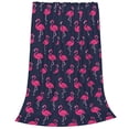 thumbnail image 2 of Fotbe Cute Flamingo Manta de Franela Acolchonada con Estampado, Súper Suave y Esponjosa, Extra Grande para Sofá, Cama, Uso Todo el Año-50"x40", 2 of 7