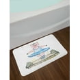 thumbnail image 2 of Ballerina Bath Mat, Pig Illustration with Ballet Outfit on Stage Doodle Pencil Sketch Posture, Plush Bathroom Decor Mat with Non Slip Backing, 29.5" X 17.5", Multicolor, by Ambesonne, 2 of 2