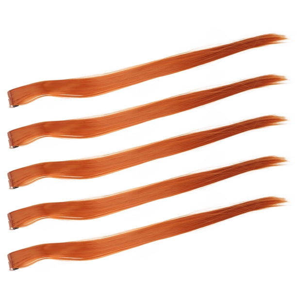 Postizo con Clip BuyWeek 5 piezas de extensiones de cabello liso de Color con Clip
