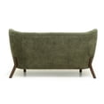 thumbnail image 6 of Aukfa 57.87" Armless Chenille Loveseat Chair, Upholstered Settee Bench with Backrest for Dining Room, Living Room & Bedroom,Sage Green, 6 of 9