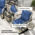 thumbnail image 5 of Outsunny 3 Piece Patio Furniture Set, Wicker Rocking Chairs with Coffee Table, Cushions, Outdoor Bistro Set for Porch, Garden, Gray, 5 of 9