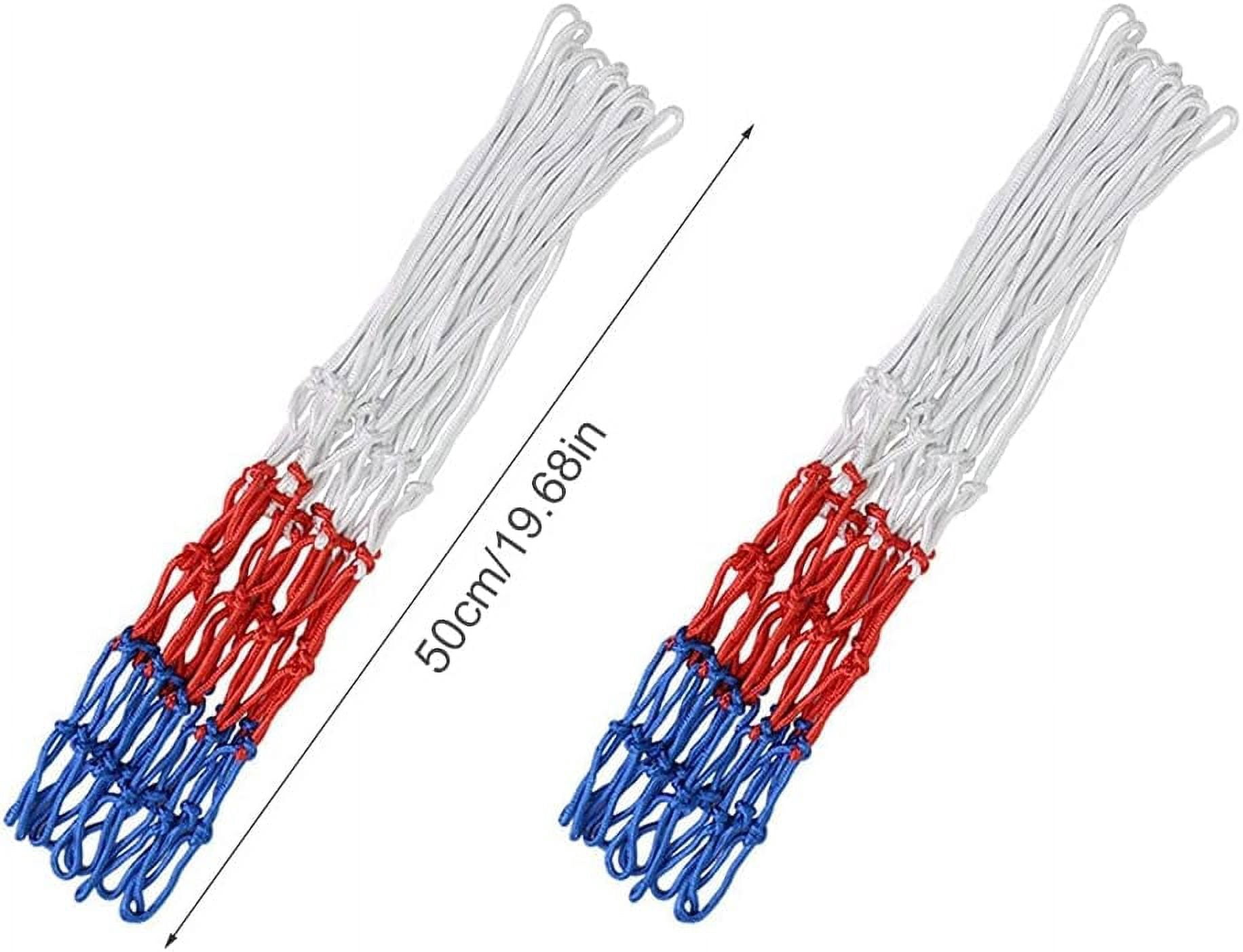 Basketball Net Set Of 2, Heavy Duty All-Weather Mesh Rope Woven With Thickened Standard Size 12 Loops, Suitable For Indoor Outdoor Use