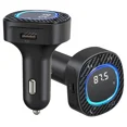 thumbnail image 1 of C41 Car FM Transmitter Starry Atmosphere Light Bluetooth-compatible MP3 Player Type-C USB Port Charger Handsfree Call Auto Kit, 1 of 1