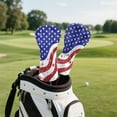 thumbnail image 3 of Yuyamidu USA Flag Golf Club Head Covers Waterproof Golf Club Cover for Driver Fairway Woods Hybrids PU Leather Golf Accessory, 3 of 7