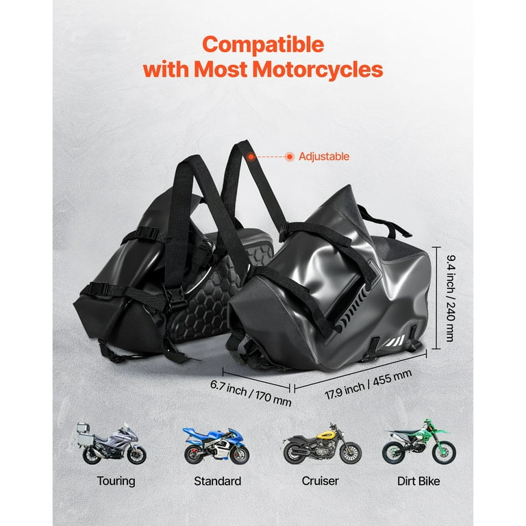 KFFKFF NMXQ006 Motorcycle Saddlebags with 28 L capacity Side Bags