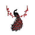 thumbnail image 1 of GUOOL Crystal Acrylic Beautiful Peacock 3D Wall Stickers Bedroom Home Decor Red red, 1 of 9