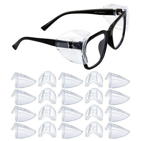 Image of 10 Pairs Side Shields for Prescription Glasses for Eye Protection Easily Slip on Side Shields Eyeglasses Fits All Size Glasses