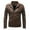 Brown, variant on XFLWAM Men's PU Leather Jacket Causal Faux Leather Motorcycle Jacket Zipper Biker Coat Brown S
