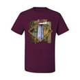 thumbnail image 2 of Wild Bobby, Living Life In The Sun Surfboards Sunsets Lighthouse Pop Culture Men's Graphic T-Shirt, Maroon, Large, 2 of 3