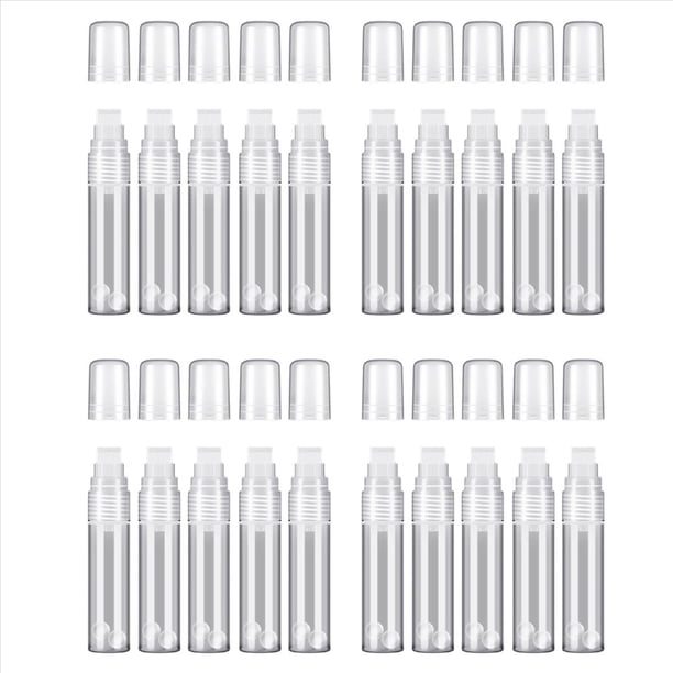 Paquete de 20 Rotuladores de Pintura de 15 mm, Marcadores Permanentes Acrílicos Vacíos Blancos, Rotuladores de Pintura Acrílica Transparente, Rotuladores Rellenables