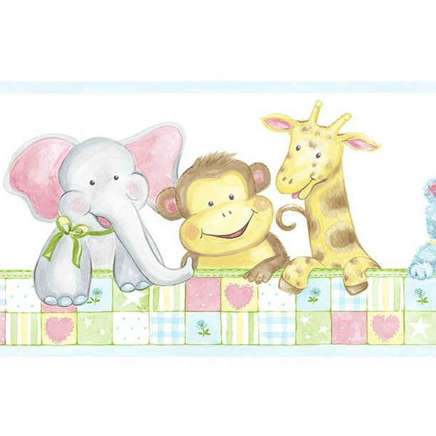 879029 Nursery Jungle Animals Wallpaper Border