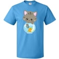 thumbnail image 3 of Inktastic Cute Cat, Little Cat, Kitty, Kitten, Fish Bowl T-Shirt, 3 of 5
