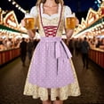thumbnail image 2 of Lenago Womens Apron Dresses For Women Oktoberfest Costumes Multiple Color Schemes Square Collar Short Sleeves Dirndl Dresses German Dresses Festival Bavarian Costume Beer Carnival Women Party Dresses, 2 of 9
